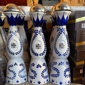 Clase Azul Mexico Artisan Blue and White Ceramic bottle